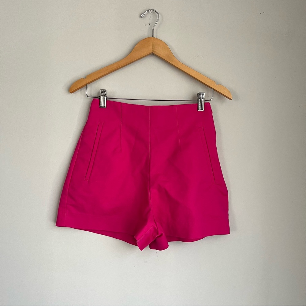 Zara Hot Pink High Waisted Shorts Size Small